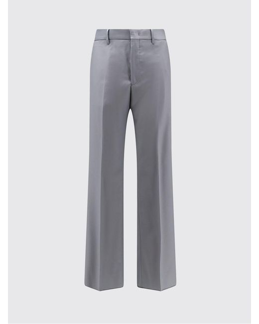 Tagliatore Gray Wide Leg Tailored Trousers for men