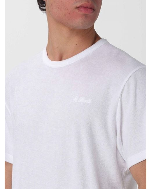 Mc2 Saint Barth White Basic Cotton T-Shirt for men