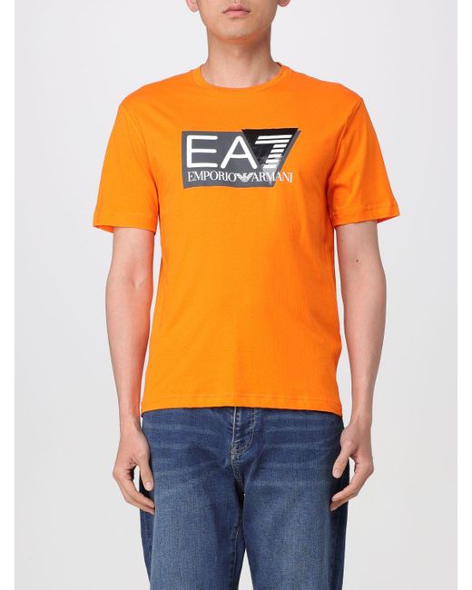Camiseta EA7 de hombre de color Orange