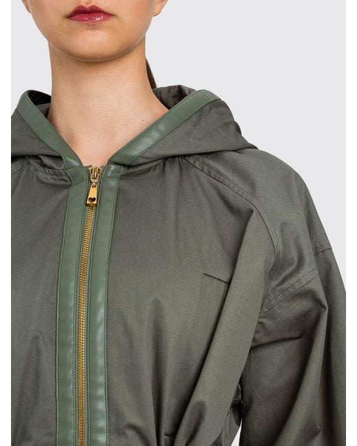 Twinset Green Hooded Windbreaker