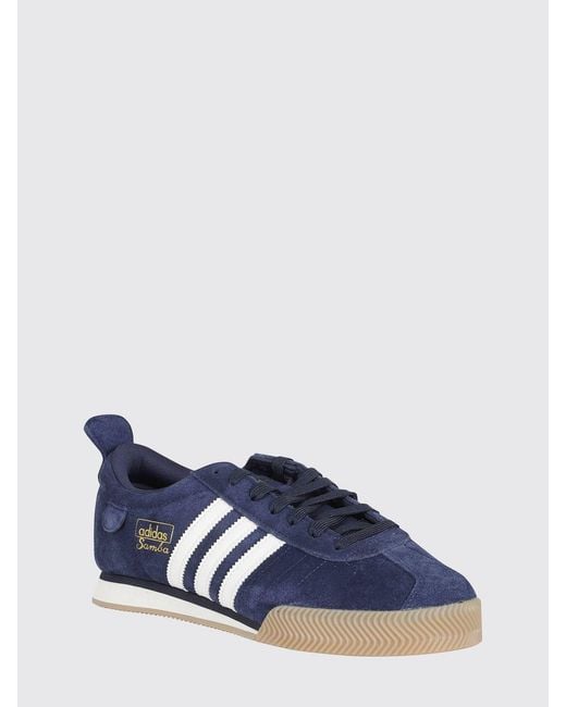 Adidas Originals Blue Samba 62 Super Suede Sneakers for men