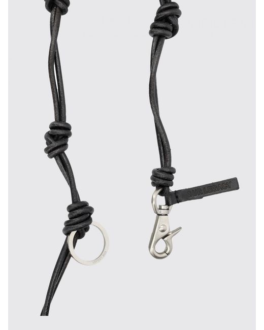 Our Legacy White Udon Ladon Leather And Brass Keychain for men
