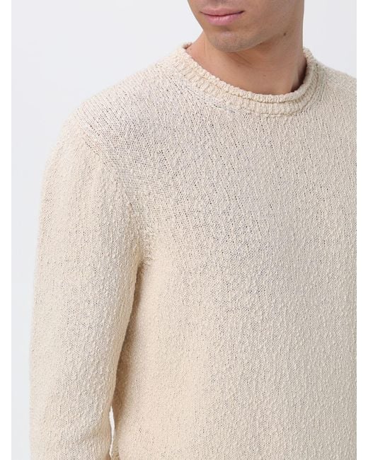 Lardini White Cotton Crew Neck Pullover for men