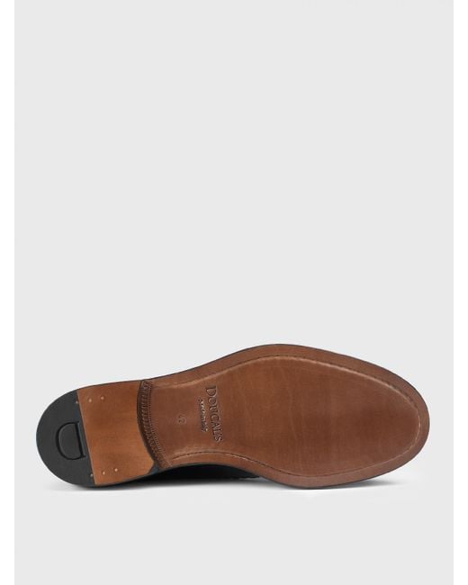 Doucal's Blue Leather Loafers for men