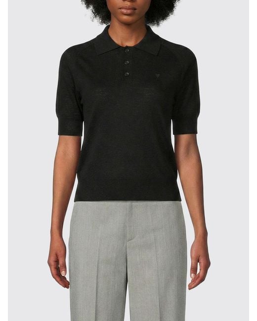 AMI Black Wool Sweater