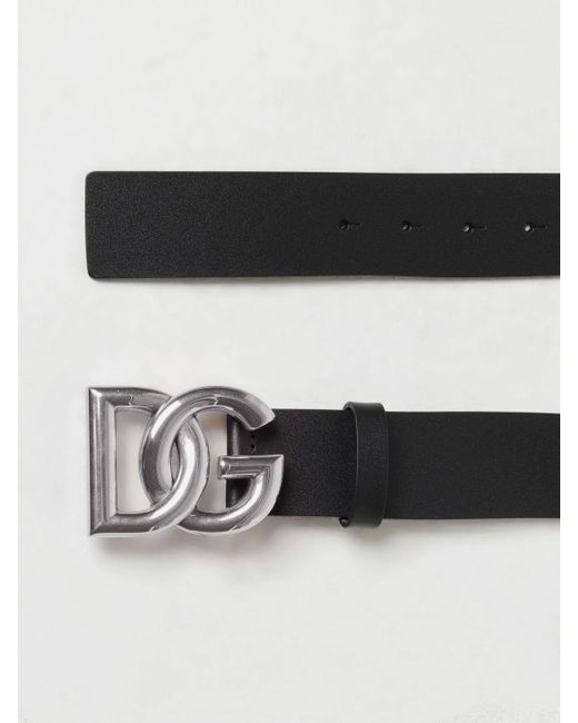 Cintura in pelle di Dolce & Gabbana in Gray da Uomo
