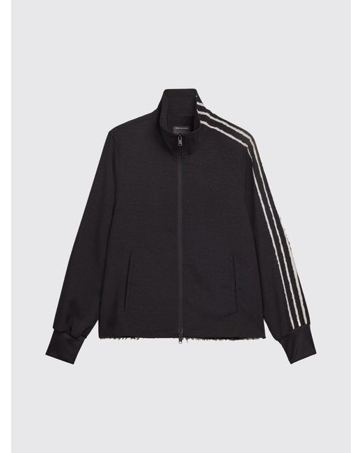 Y-3 Black Sport Uniform Raw Cut Technical Fabric Sweatshirt