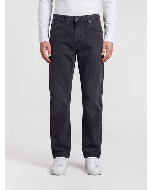 Balmain Blue Regular Fit Straight Jeans for men
