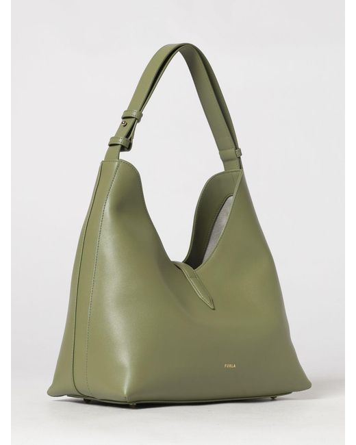 Furla Green Medium Goccia Shoulder Bag