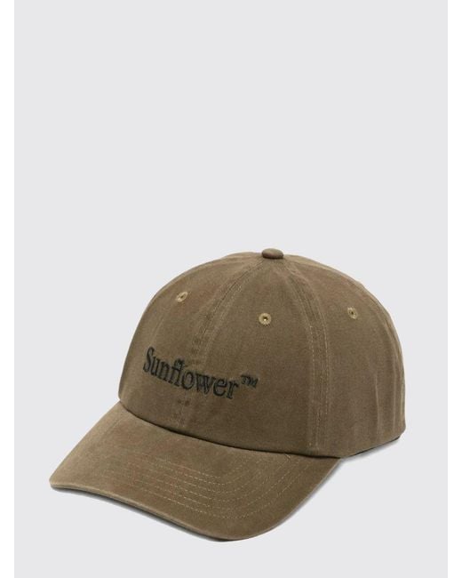 sunflower Green Embroidered Logo Cotton Twill Hat for men