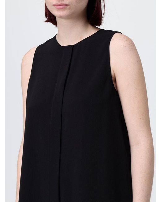 Emporio Armani Black Crêpe Sleeveless Top