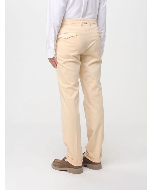 Mason's Natural Cotton Stretch Chino Trousers for men