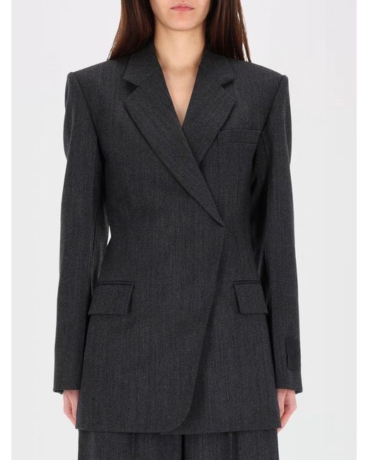 Alexander Wang Black Double-Breasted Wool Blazer