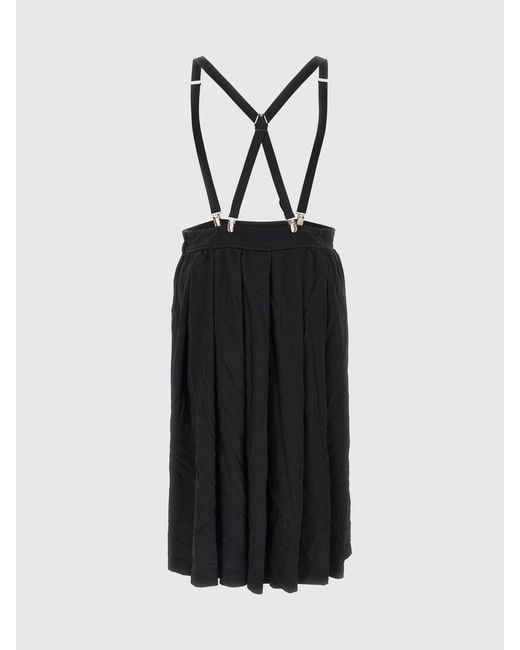 Comme des Garçons Black Comme Des GarÇ Ons Pleated Polyester Skirt With Suspenders