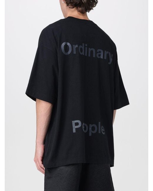 Maison Mihara Yasuhiro Black Oversized Cotton T-Shirt With Graphic Logo Print for men
