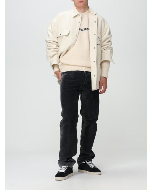 Palm Angels Natural Sweater In Wool Blend for men