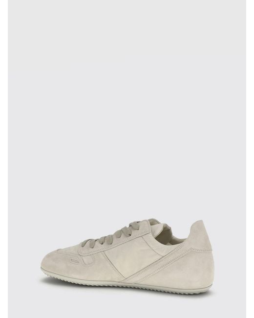 Rick Owens White Nylon And Suede Sneakers for men