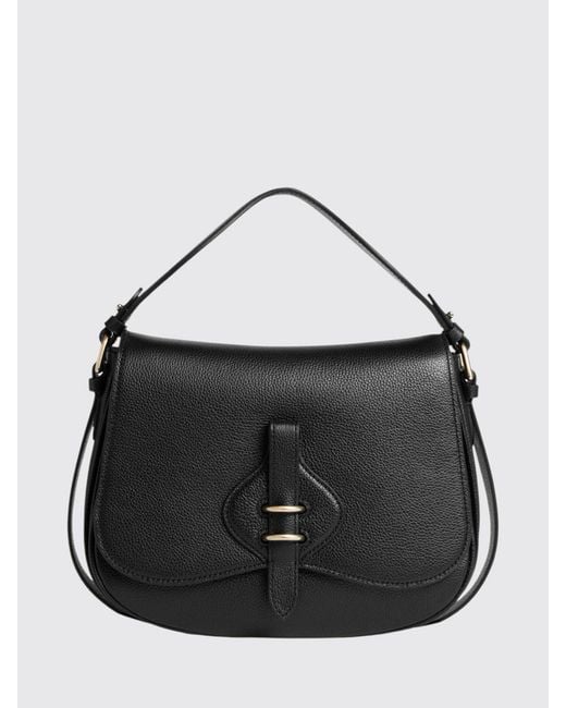 Coccinelle Black Mavery Leather Medium Shoulder Bag