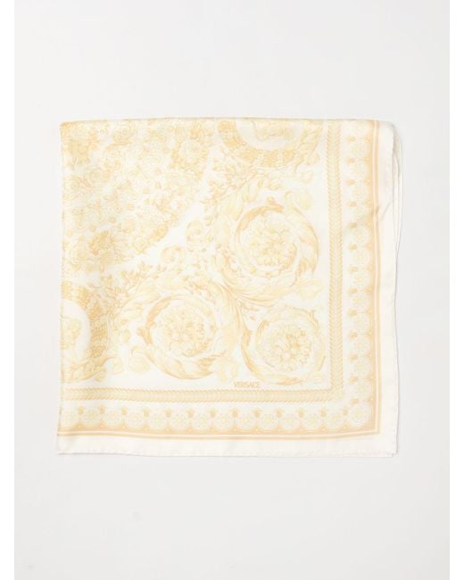 Versace Natural Baroque Print Silk Foulard