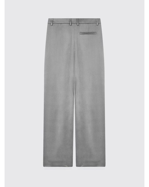 Giorgio Armani Gray Silk Palazzo Trousers