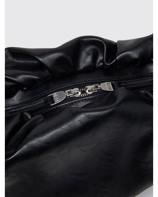 DIESEL Black Grab-D Ruched Polyurethane Bag