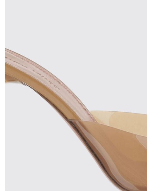 AMINA MUADDI Natural Alexa Pvc Mules