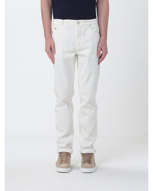 Brunello Cucinelli Blue Straight Stretch Denim Jeans for men