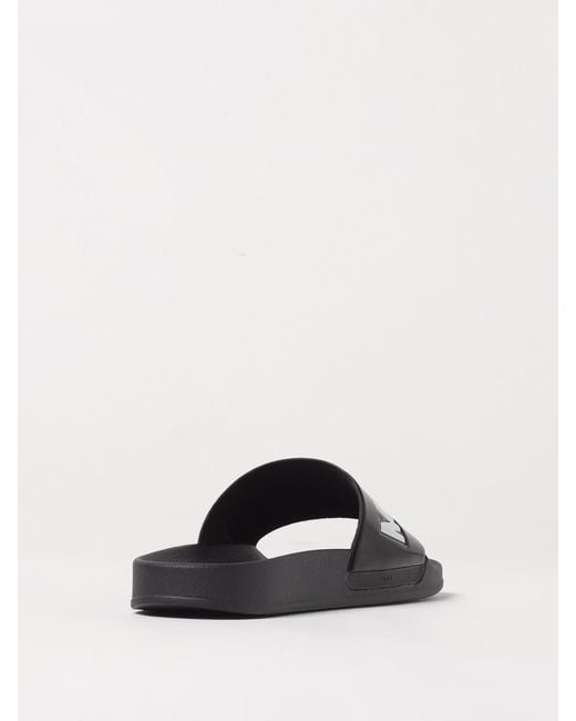 Moschino Couture White Rubber Sliders With Logo for men