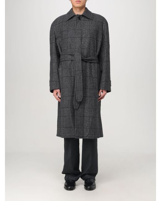 Brioni Gray Trench Coat for men