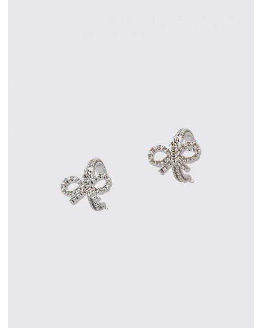Self-Portrait Metallic Bow Earrings
