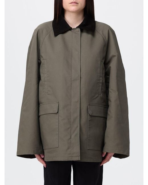 Totême Gray Oversized Organic Cotton Jacket