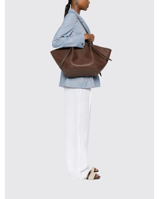 Yuzefi Brown Mochi Raffia And Leather Bag