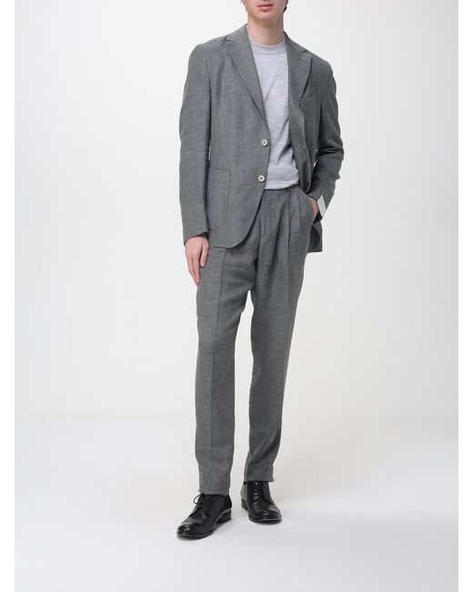Eleventy Gray Virgin Wool Suit for men