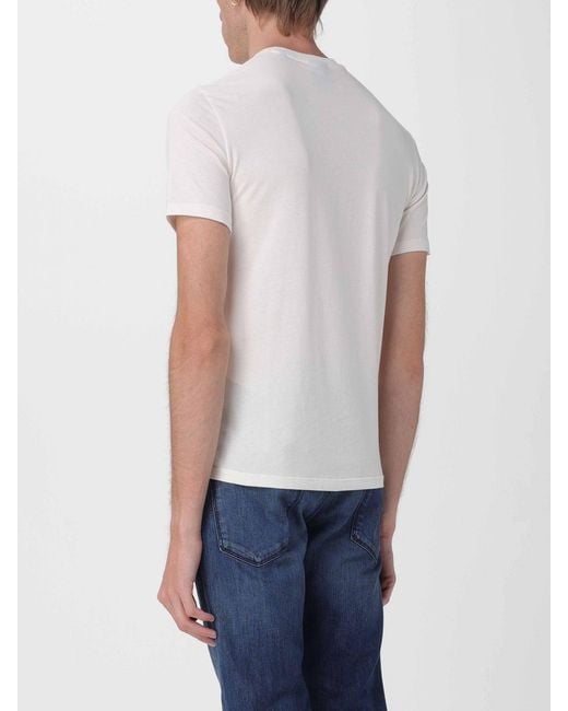 ARMANI EXCHANGE White Crew Neck T-Shirt With Logo for men