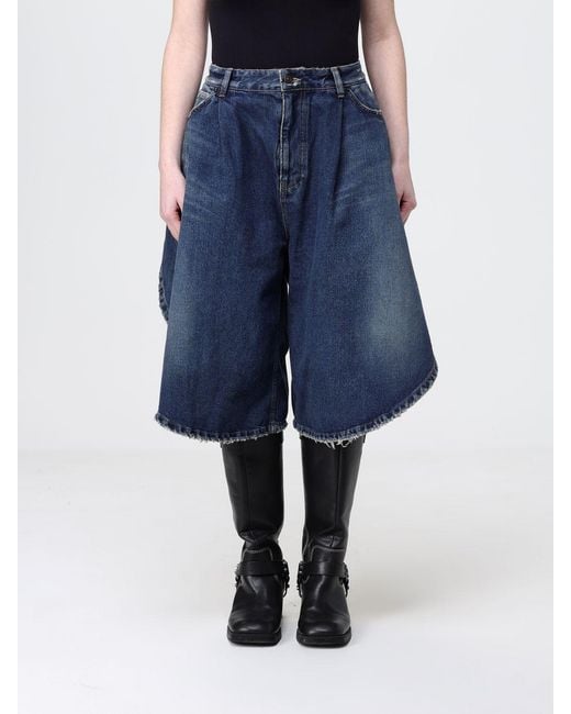 Balenciaga Blue Oversized Denim Shorts