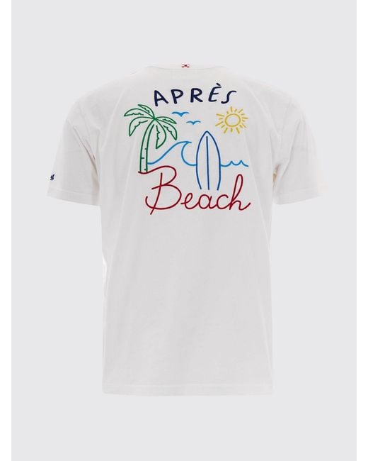 Mc2 Saint Barth White Printed Cotton T-Shirt for men