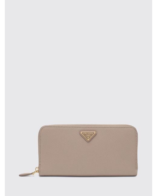 Prada Natural Saffiano Leather Wallet
