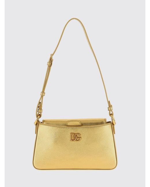 Dolce & Gabbana Natural Dolce &Amp Gabbana Laminated Leather Bag