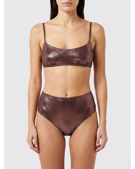 Blumarine Black Stretch Polyester Bikini Top