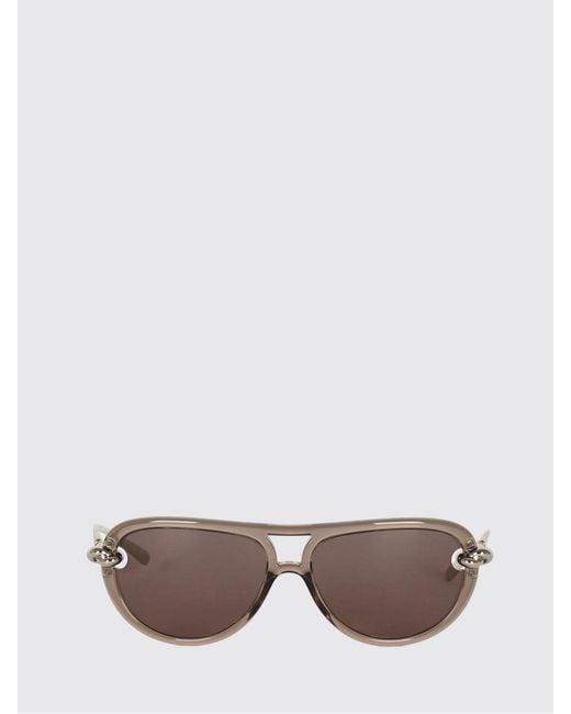 Bottega Veneta White Knot Aviator Sunglasses