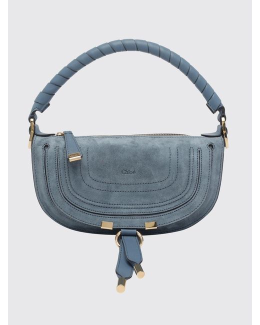 Chloé Blue Chlo&Eacute Marcie Small Wildledertasche