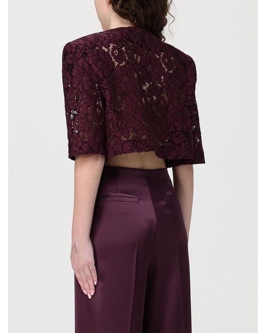 Pinko Purple Lace Crop Jacket