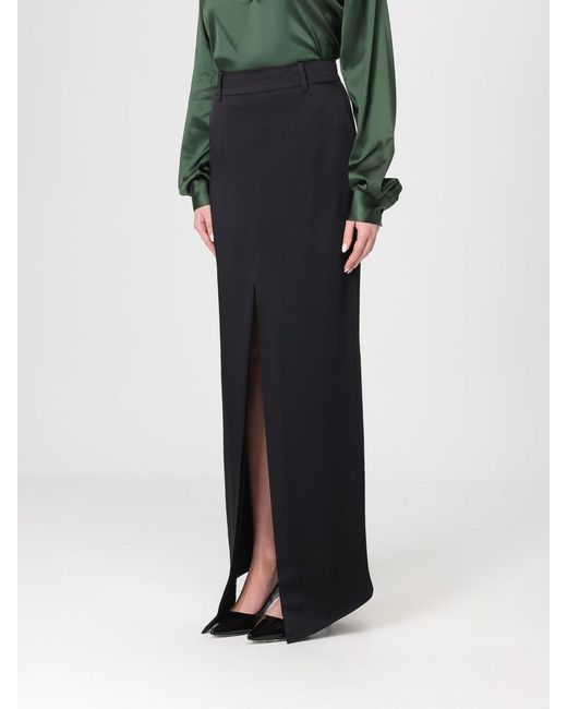 Tom Ford Black Crêpe Long Skirt