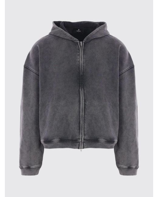 Represent Gray Cotton Hoodie for men