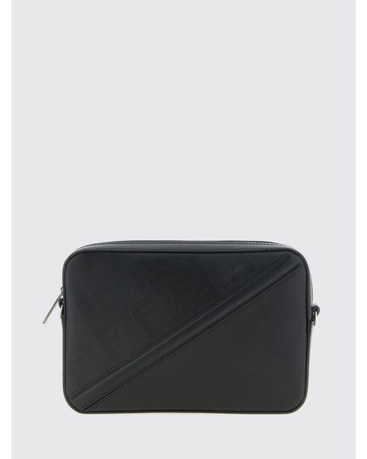 Fendi Black Diagonal Ff Camera Case Bag for men