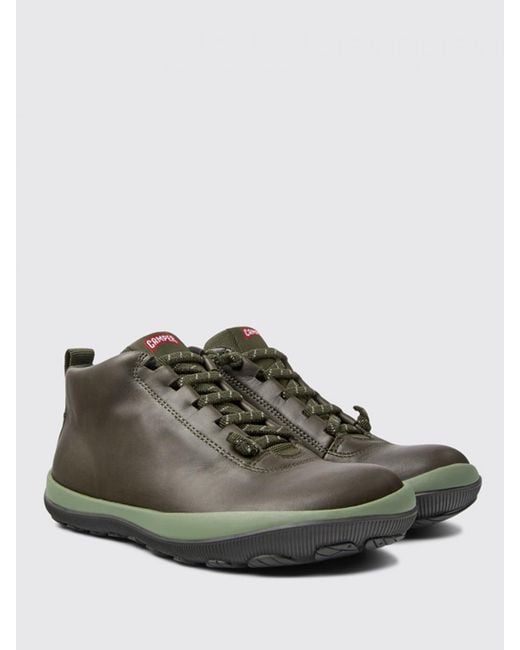 Camper Green Flat Ankle Boots