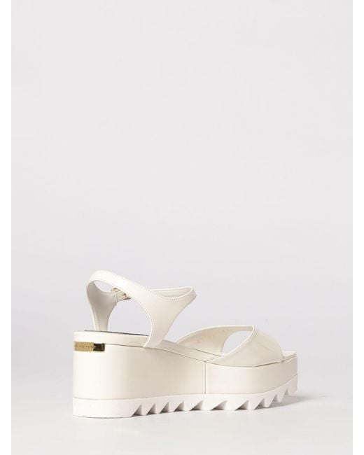 Stella McCartney Natural Synthetic Leather Wedge Sandals