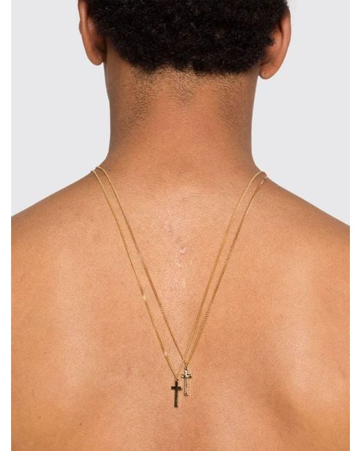 DSquared² White Jesus Brass Necklace for men