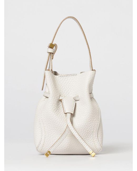 Gianni Chiarini White Sienna Hammered Leather Bag