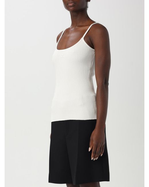 Courreges White CourrÈ Ges Stretch Cotton Tank Top